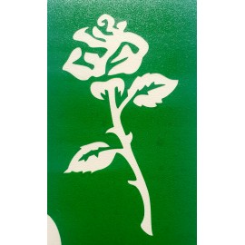 Rose parfaite - pochoir ECO- vert autocollant pour tatouages éphémères