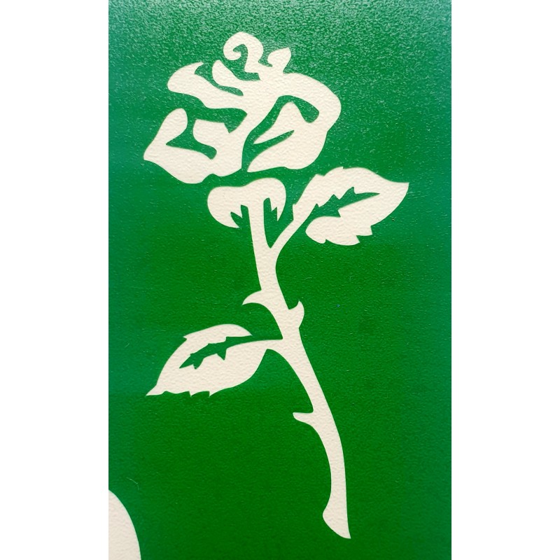 Rose parfaite - pochoir ECO- vert autocollant pour tatouages éphémères