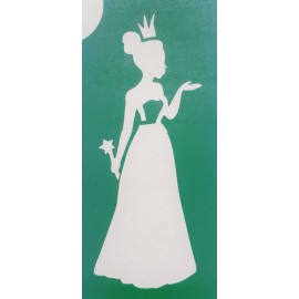 Princesse - pochoir ECO- vert autocollant pour tatouages éphémères