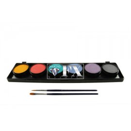 DFX Wasserfarben Make-up-Palette - 6 Farben Metallisch