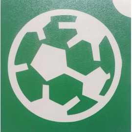 Fussball ECO-grüne Schablone für ephemere Tattoos 