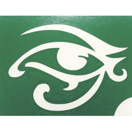 Auge durchdringend ECO-grüne Schablone für ephemere Tattoos 