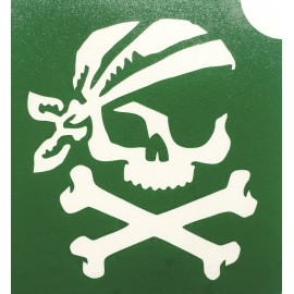 Pirate squelette Pochoir ECO-vert pour tatouages éphémères
