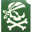 Pirat mit Kopfband ECO-grüne Schablone für ephemere Tattoos