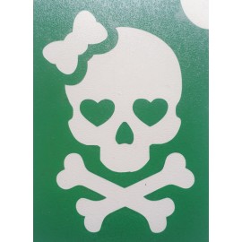 Squelette mignon Pochoir ECO-vert pour tatouages éphémères
