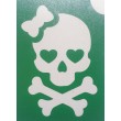 Liebliches Skelett ECO-grüne Schablone für ephemere Tattoos