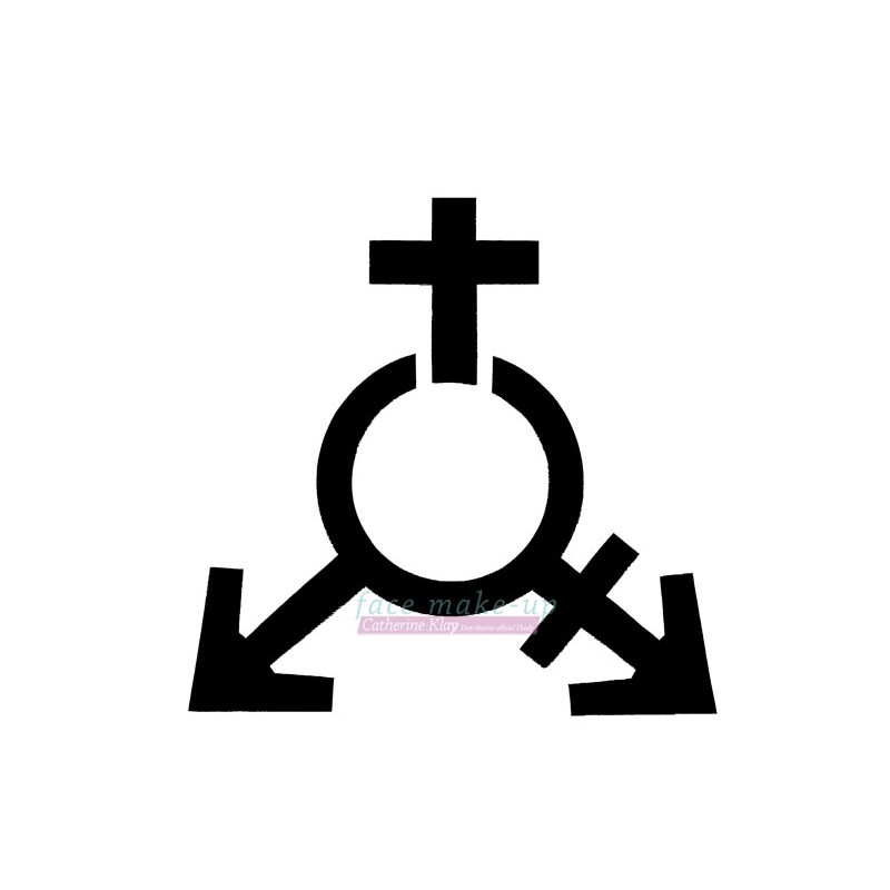Symbole Bisexuel pochoir autocollant pour tatouages éphémères