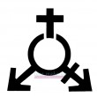 Bisexuell Symbol selbstklebende Schablone für temporäre Tattoos
