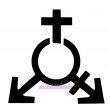 Symbole Bisexuel pochoir autocollant pour tatouages éphémères