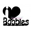 I love Boobies selbstklebende Schablone für temporäre Tattoos