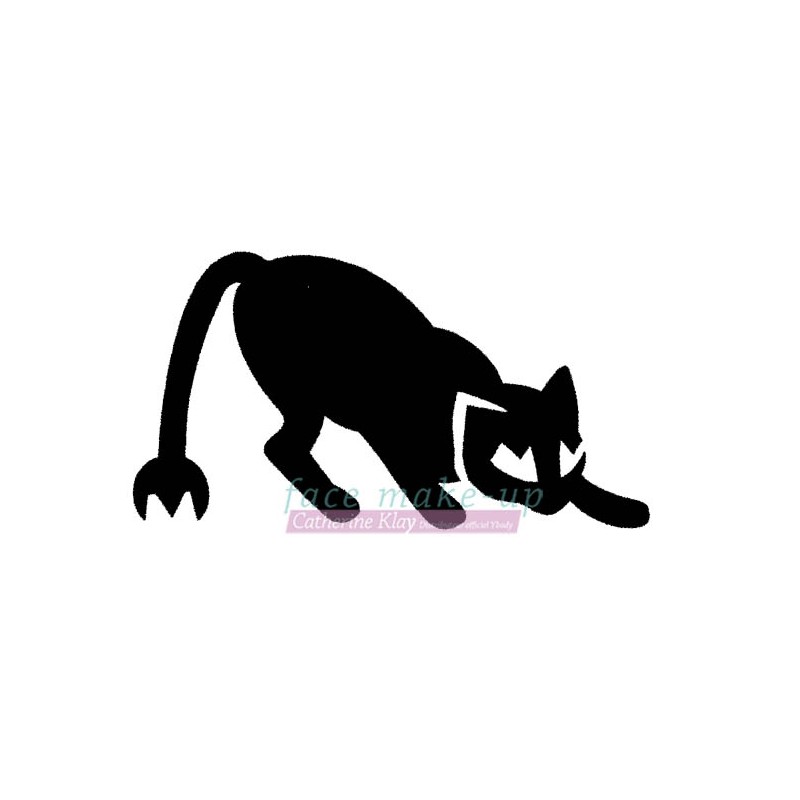 Erschreckende Katze Schabone für temporäre Tattoos Jagua