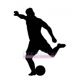 48803 Joueur de Football pochoir autocollant pour tattoos temporaires