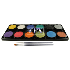 Wasserschminkpalette für Make-up DFX - 12 Farben Métallique
