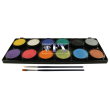Palette de fard à eau pour maquillage DFX - 12 couleurs Métallique