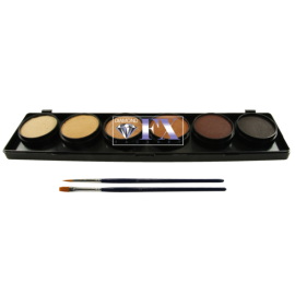 Palette de fard à eau pour maquillage DFX - 6 couleurs Skintones