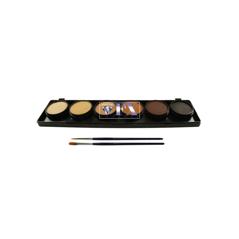 DFX Wasserfarben Make-up-Palette - 6 Farben Skintones