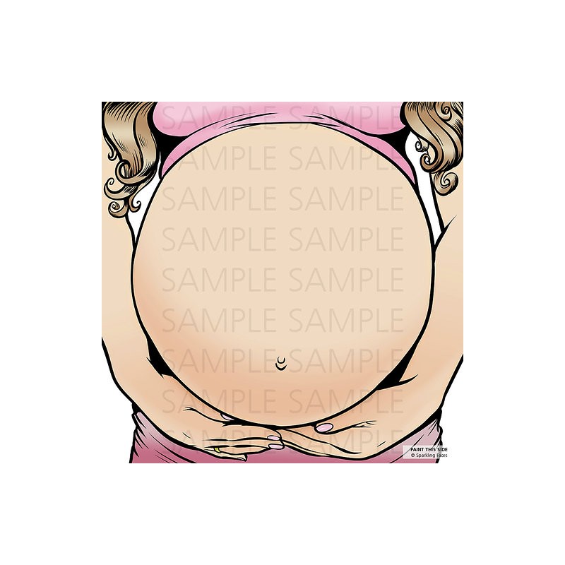 Support d\'entraînement plastifié - femme enceinte 42x42 cm