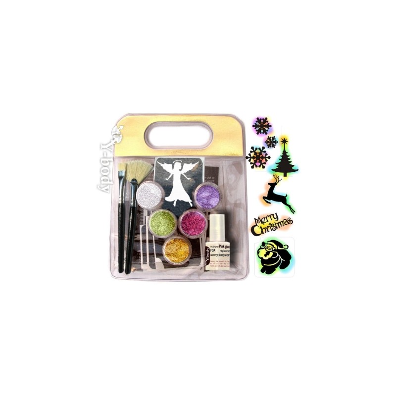 Weihnachts Glitzertattoo Set 