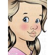 Plastifiziert Uebungsblatt - A4- Schminkvorlage Mia, 3/4 Profil