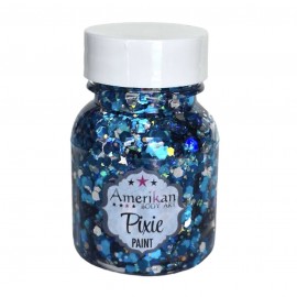 Glitzergel mit Aloe Vera, Pixie Paint \"Midnight Blue\" Hologramm-Glitter in Nachtblau und Türkis