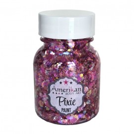 Glitzergel mit Aloe Vera, Pixie Paint \"Pretty in Pink\" rosa und weiße Hologrammpailletten