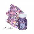 Glitzergel mit Aloe Vera, Pixie Paint \"Purple Rain\" holografische Pailletten Lavendel