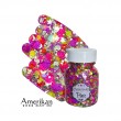 Glitzergel mit Aloe Vera, Pixie Paint \"Valley Girl\" chunky fluo/UV-Glittermischung