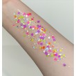 Glitzergel mit Aloe Vera, Pixie Paint \"Valley Girl\" chunky fluo/UV-Glittermischung