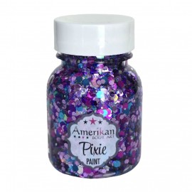 Glitzergel mit Aloe Vera, Pixie Paint \"Fifi Royale\" Eine holografische Farbmischung aus Violett, Blau und Rosa, die mit einem 