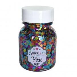 Glitzergel mit Aloe Vera,, Pixie Paint \"Tropical Whimsy\" Farbe von Pink, Orange, Limonengrün und Türkis.