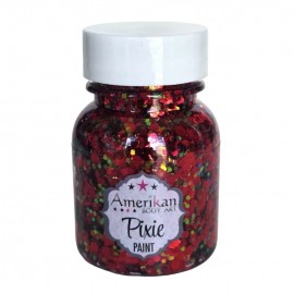 Glitzergel mit Aloe Vera, Pixie Paint \"Drop Dead Red\" Mischung aus roten und kupferfarbenen Chunky Glitter