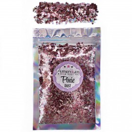 Trockene Mischung aus Glitter. Pixie Dust in Beuteln zu 28.35g \"Be Mine\" Glitter Chunky Rose,