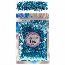 Trockene Glittermischung Pixie Dust in Beuteln zu 28.35g \"Blue Monday\" Hologramm-Glitter in Blau und Grün