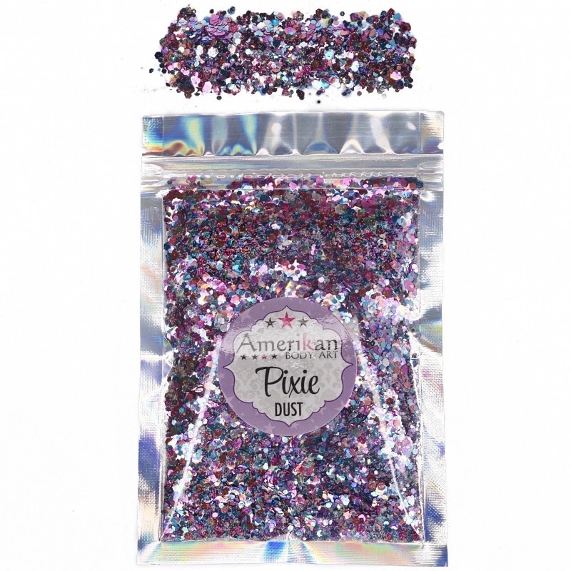 Mélange de paillettes sec Pixie Dust en sachet de 28.35g \"Cupcake Day\", mélange de paillettes roses, lilas, turquoises