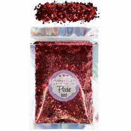 Trockene Glitzermischung Pixie Dust \"Drop Dead Red\" Mischung aus roten und kupferfarbenen Chunky Glitter