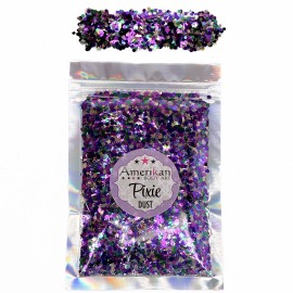 Trockene Glitzermischung Pixie Dust \"Mardi Gras\" st eine traditionelle Mischung aus Mardi Gras: Violett, Gold und Grün. 