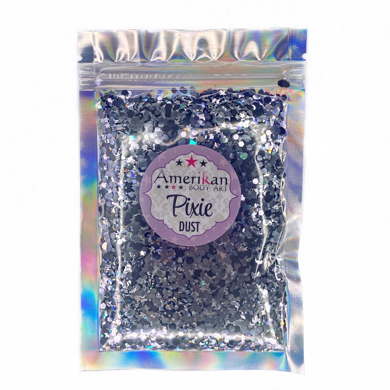Mélange de paillettes sec Pixie Dust \"Rockstar\" paillettes gris fusil et noires