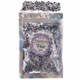 Trockene Glitzermischung Pixie Dust \"Xanadu\" silberner Hologramm-Glitter