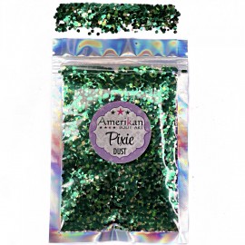 Trockene Glittermischung Pixie Dust im 28.35g Beutel.\" Absinthe\" grüner holographischer Glitter