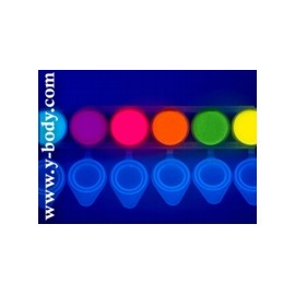 UV-glitterset - Behälter zu 6 Fluofarben 160ml