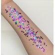 Trockene Glitzermischung Pixie Dust \"Mardi Gras\" st eine traditionelle Mischung aus Mardi Gras: Violett, Gold und Grün. 