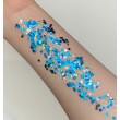 Trockene Glitzermischung Pixie Dust \"Midnight Blue\" Hologramm-Glitter in Nachtblau und Türkis