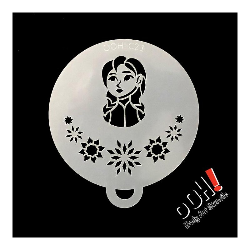 Wiederverwendbare Schablone Schneeprinzessin - Ooh Stencils - Flip