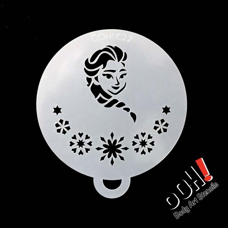 Pochoir pour maquillage Reine des neiges - Ooh Stencils - Flip - Face  Make-up