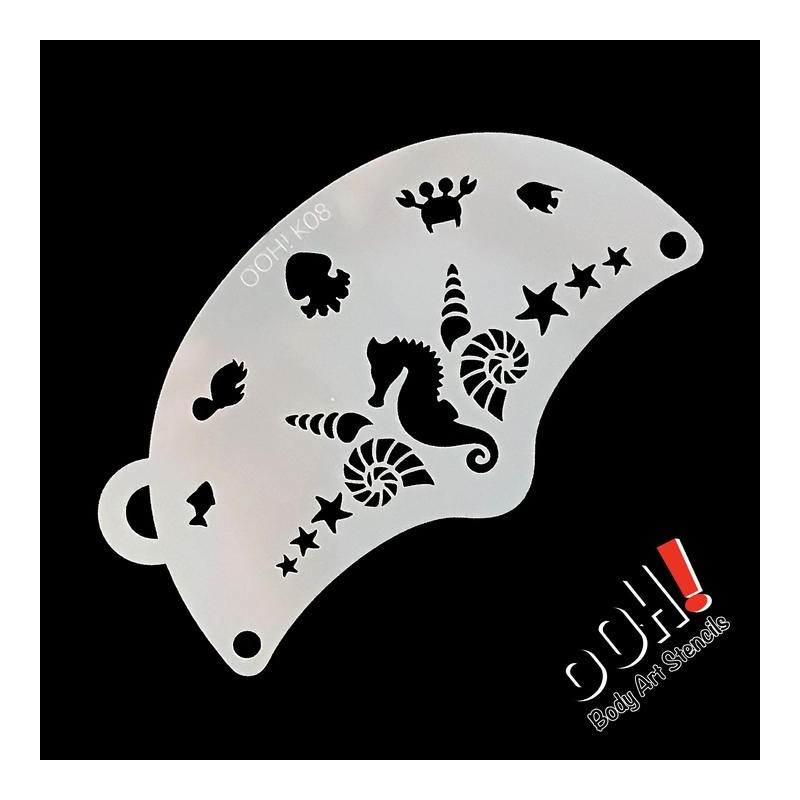 Pochoir pour maquillage Hippocampe - Ooh Stencils - Masks