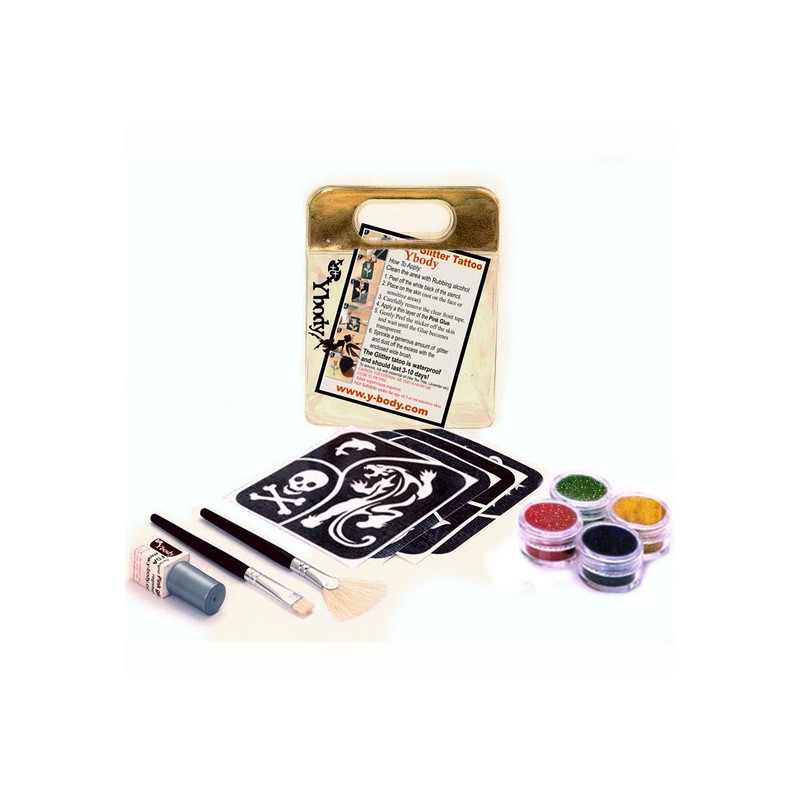 Kit de tatouages temporaire à paillettes - Fun set pour garçons