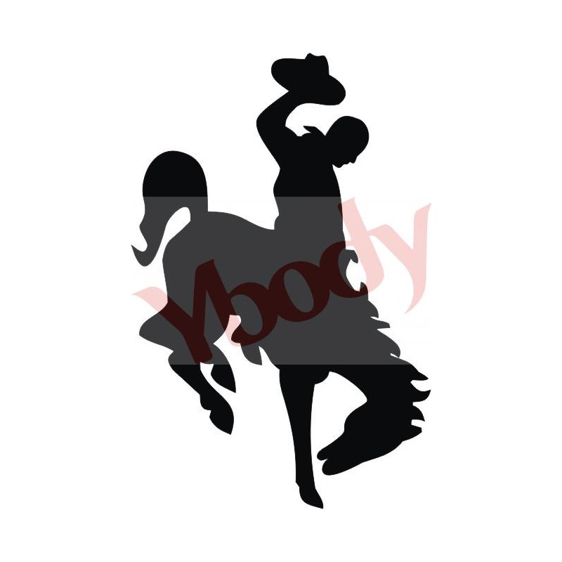 Bronco Buster RODEO Schablone für temporäre Tattoos