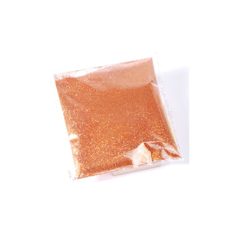 Paillettes pour tattoo et maquillages - Orange élec. - 20g