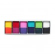 Global Palette 6*1/2 15gr. Blanc + Noir fort, Vert profond + Vert citron, Sarcelle + Bleu profond, Violet + Rose bonbon, Magenta