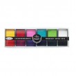 Global Palette 6*1/2 15gr. Blanc + Noir fort, Vert profond + Vert citron, Sarcelle + Bleu profond, Violet + Rose bonbon, Magenta